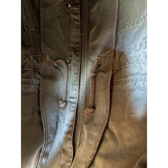 Madewell Sz S‎ Surplus Jacket Olive Green Army Utility Cinch Waist Oversized - Picture 5 of 11